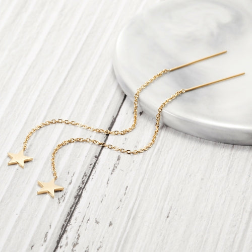 STAR THREADER EARRINGS