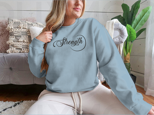 Strength, Christian Faith, Typography Tshirt Design